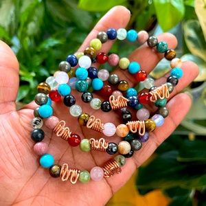 Patchwork Multi-Crystal Bracelets